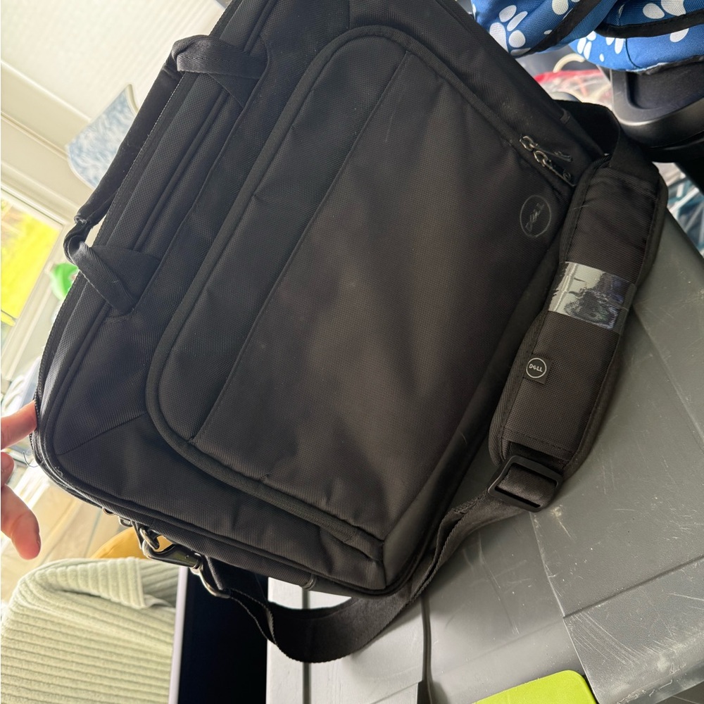 Dell Black Professional Laptop Bag with Structured Design